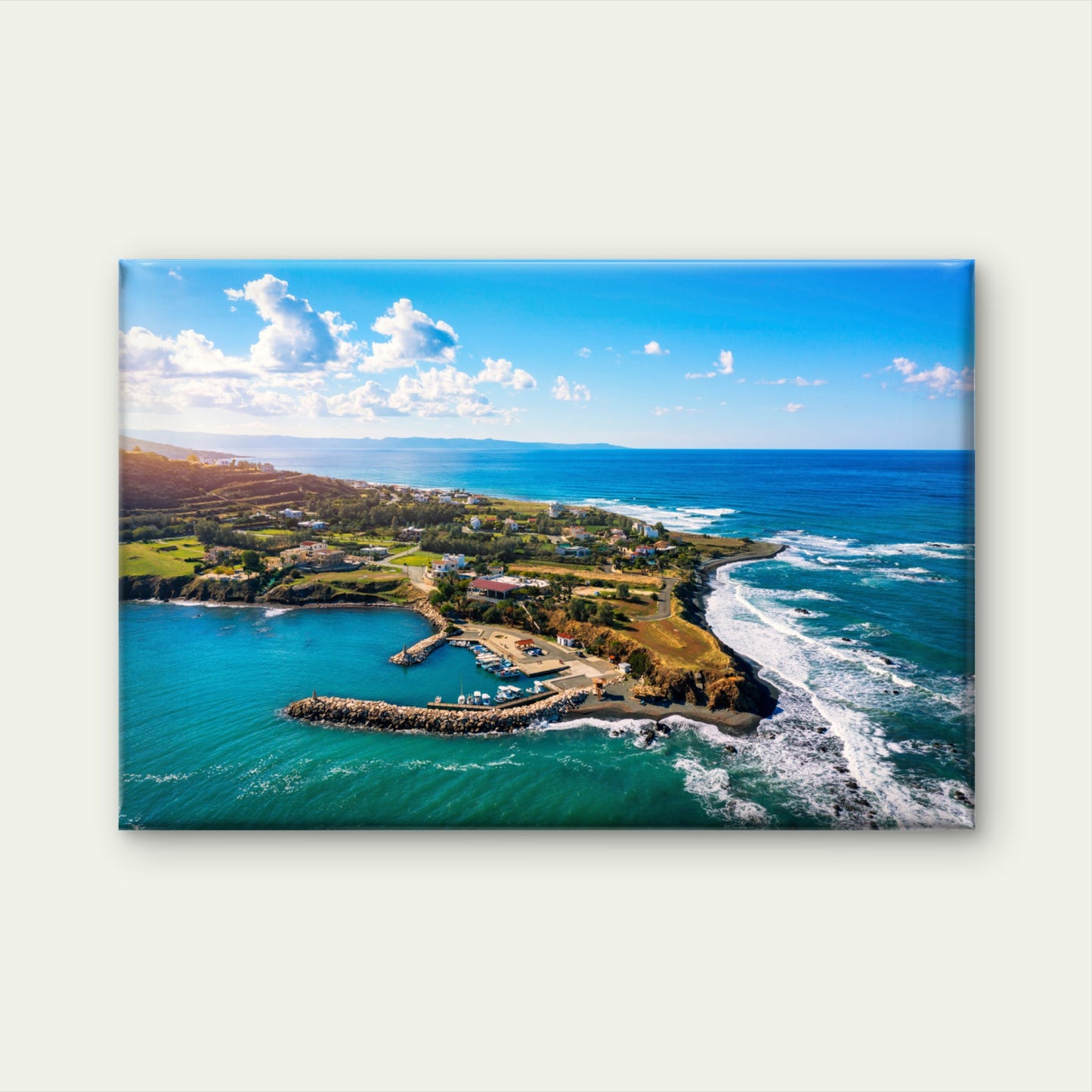 Pomos Cyprus Coast Aerial Wall Art Decor 100% Australian Made - Bella Home Decor