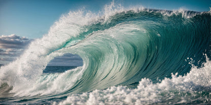 Australian Ocean Wave in Motion Wall Art Canvas Office Home Room Framed 120x60cm