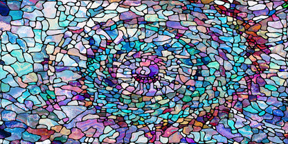 Blue Purple Mosaic Tile Style Wall Art Canvas Office Home Room Framed 120x60cm - Bella Home Decor