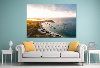 Rottnest Island Western Australia Geordie Bay Sunset Wall Art Decor 100% Australian Made