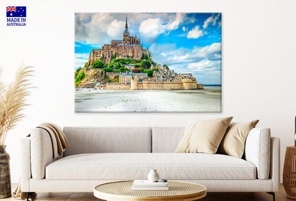 Mont Saint Michel Cathedral on the Island Normandy France Wall Art Decor 100% Australian Made