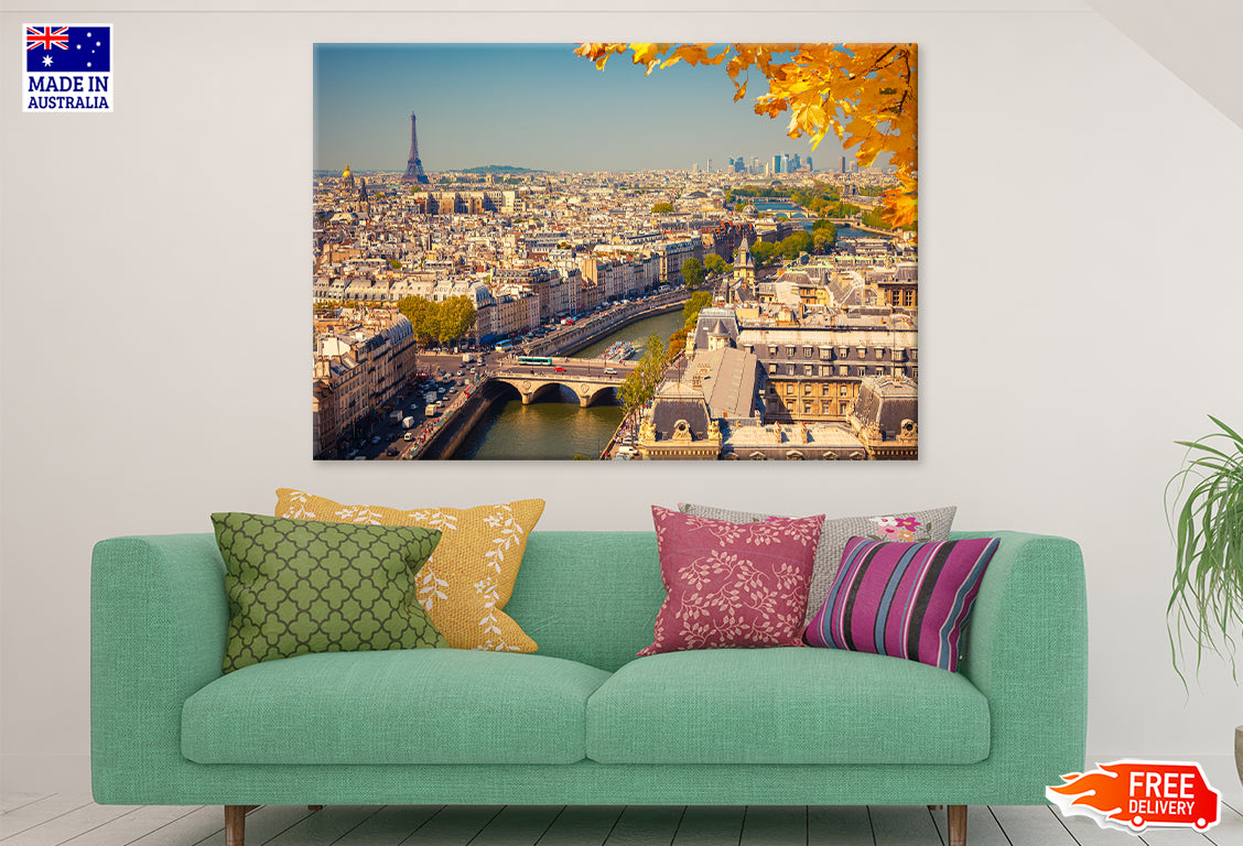 Paris Skyline Eiffel Tower Print 100% Australian Made