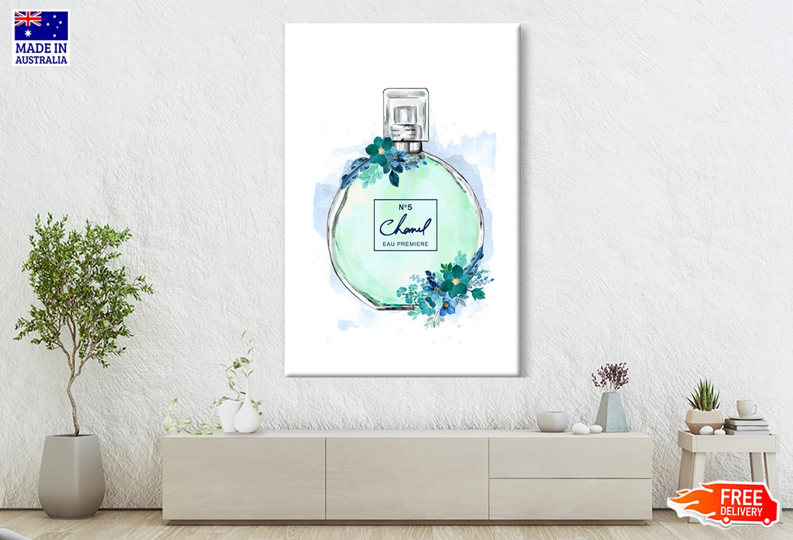 Green Luxury Perfume Wall Art Limited Edition High Quality Print