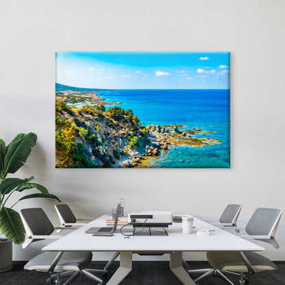 Stunning Coastal Views Of Akamas Peninsula National Park Cyprus Wall Art Decor 100% Australian Made