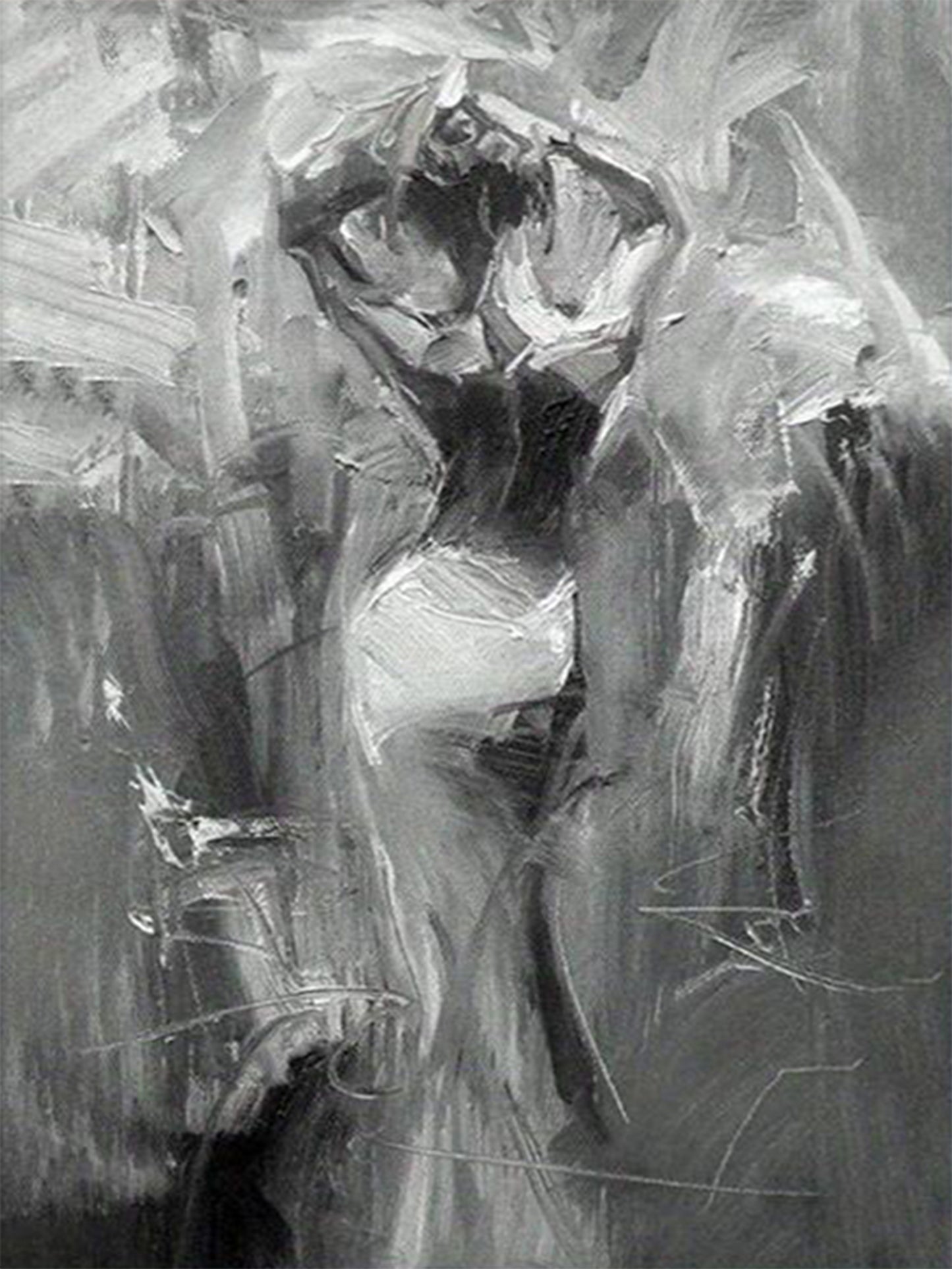 Black and White Abstract Dancing Woman Fashion Home Decor Premium Quality Poster Print Choose Your Sizes - Bella Home Decor