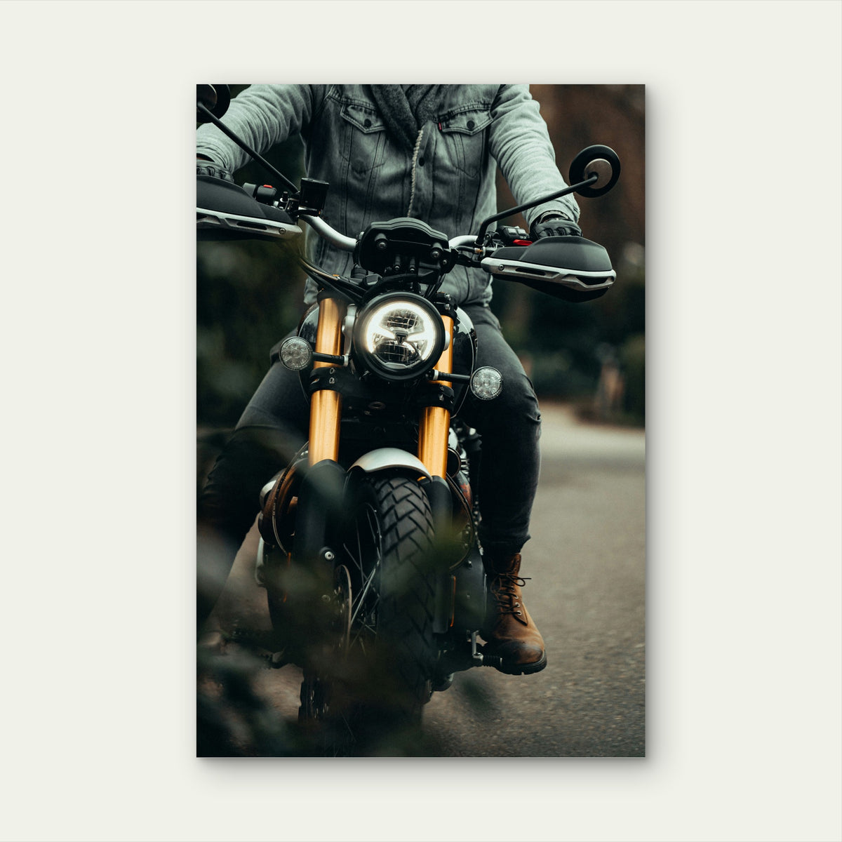 Triumph Scrambler 400X Custom Roadster 40x60cm Metal Print Ready to Hang