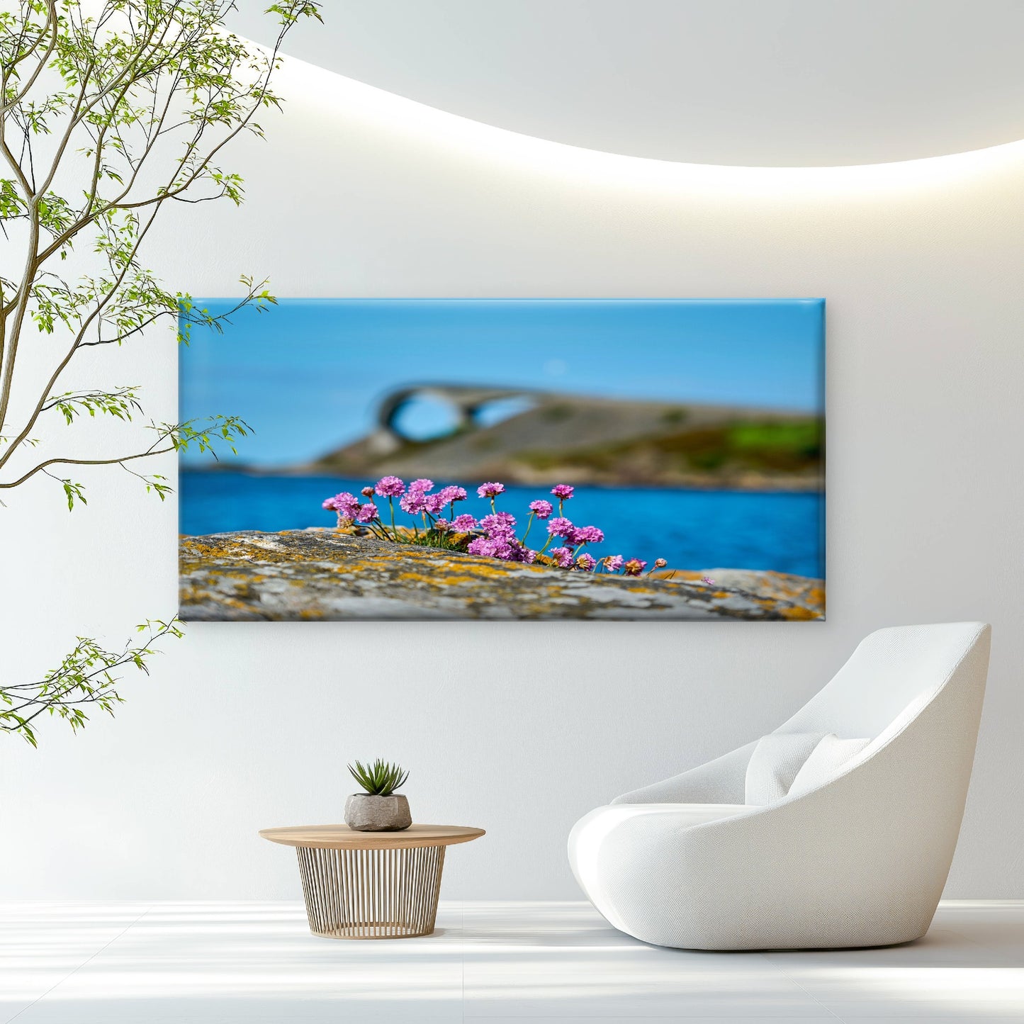Norway's Atlantic Road View Wall Art Canvas Office Home Room Framed 120x60cm