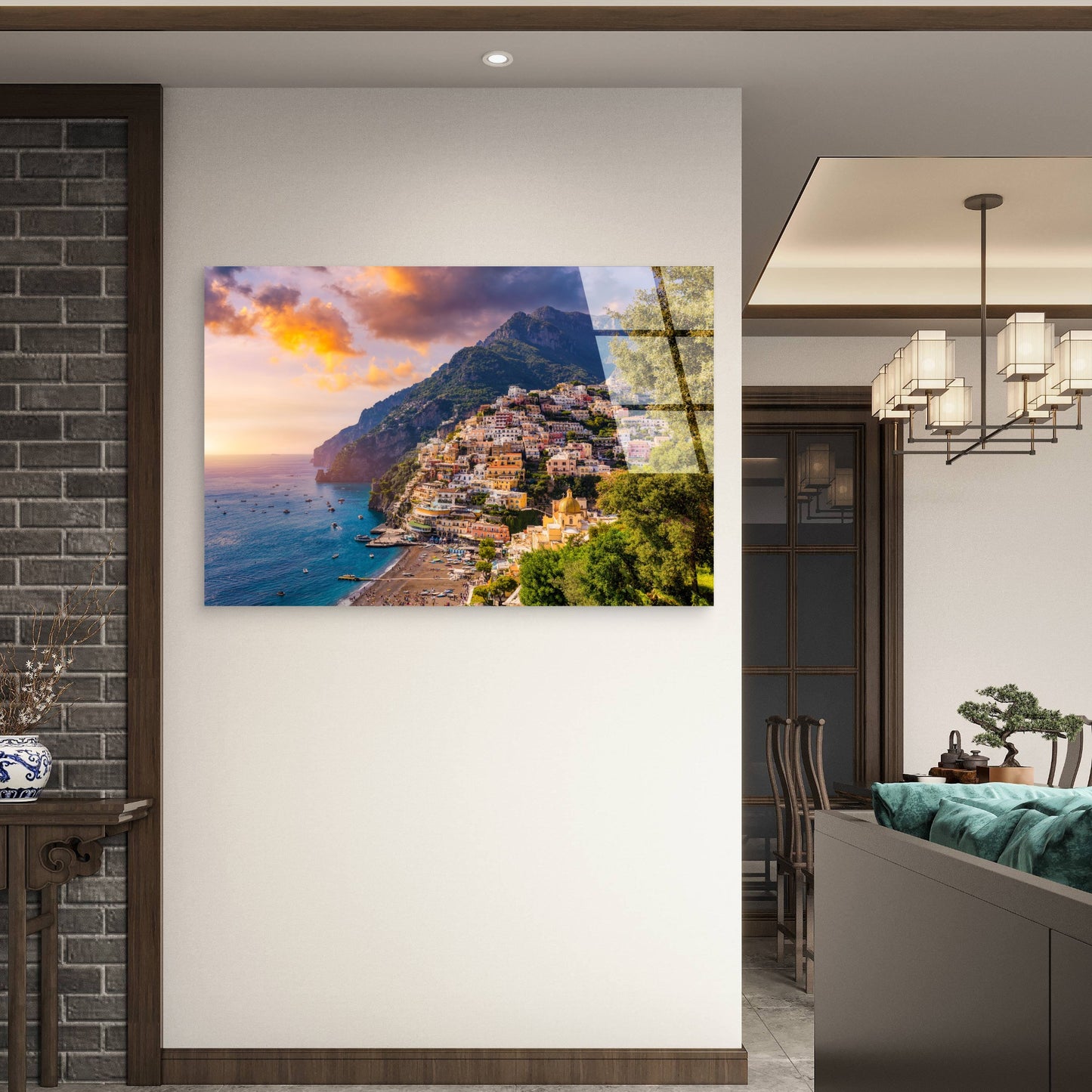 Positano Amalfi Coast Italy Acrylic Glass Printing Wall Art Australian Made Quality