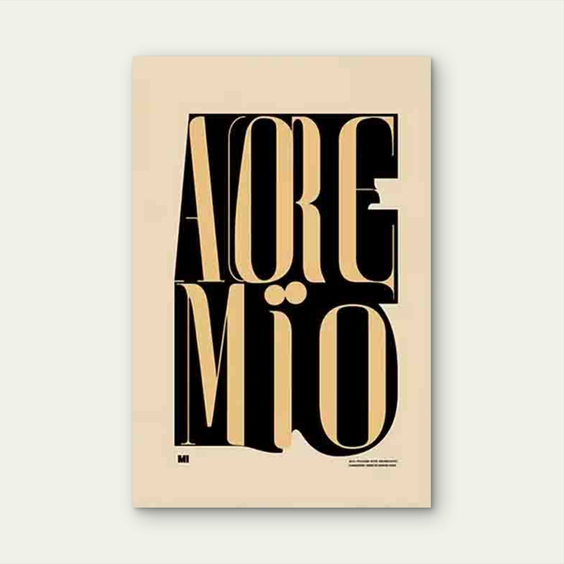 Bold Artistic Typography Design 60x90cm Metal Print Ready to Hang - Bella Home Decor