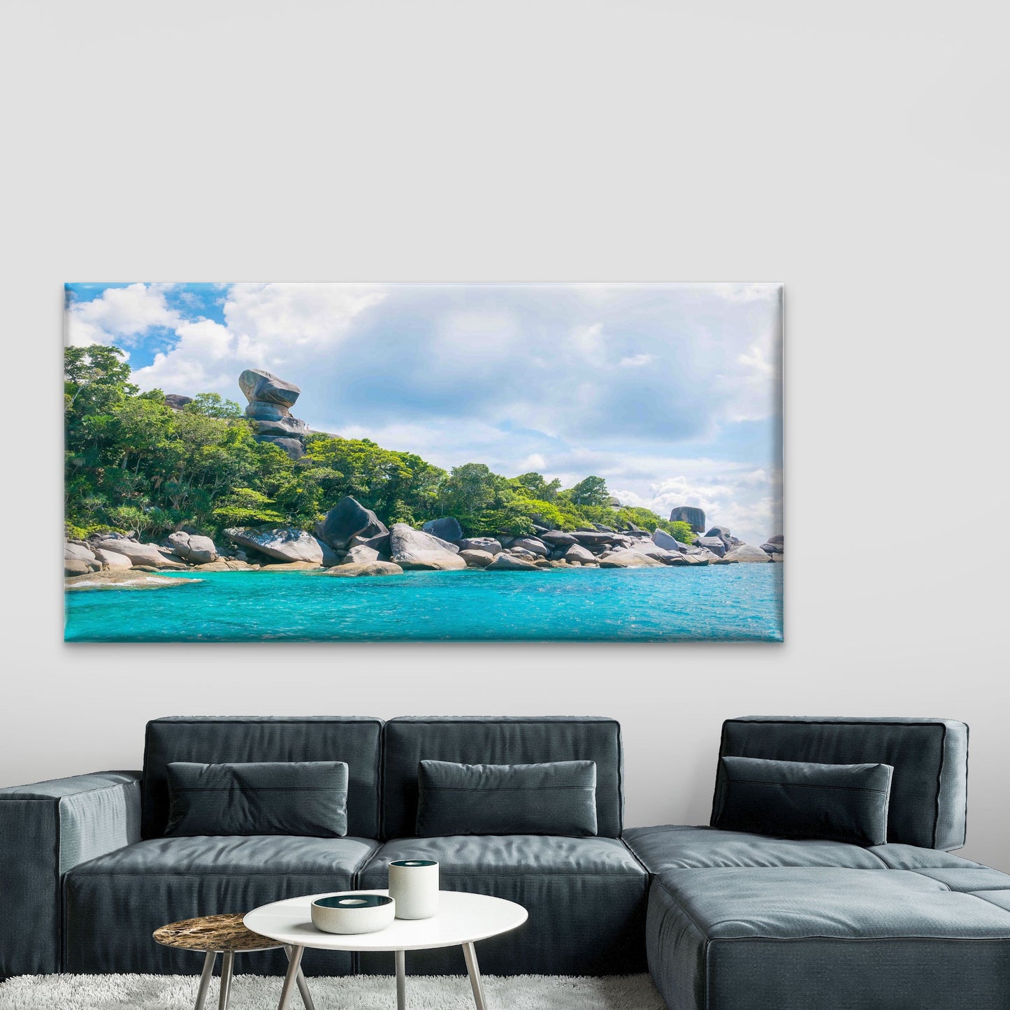 Beautiful Island Andaman Shore Wall Art Canvas Office Home Room Framed 120x60cm