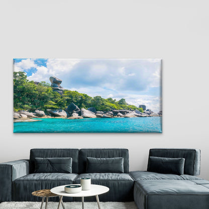 Beautiful Island Andaman Shore Wall Art Canvas Office Home Room Framed 120x60cm