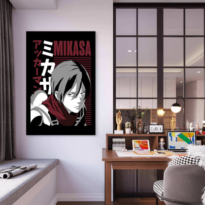 Burgundy Kanji Synthwave Graphic 60x90cm Metal Print Ready to Hang