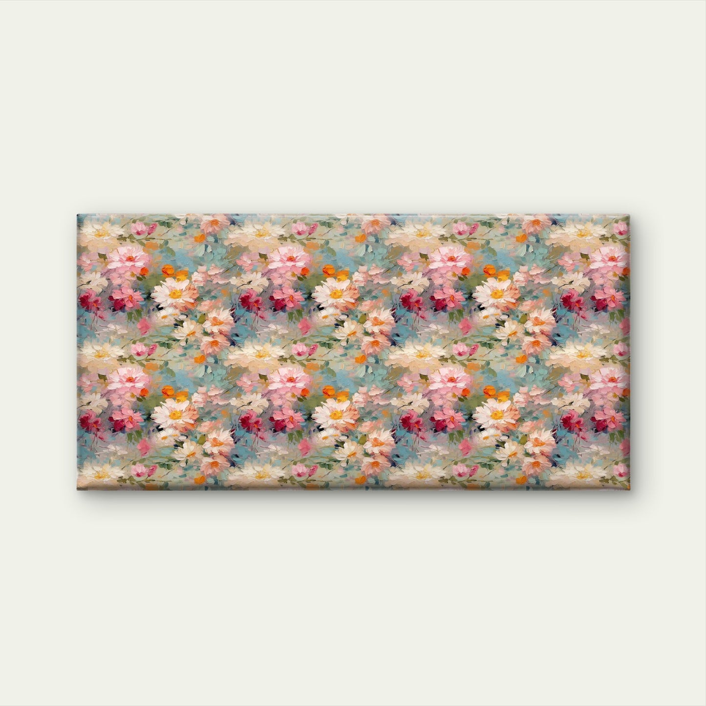 Vintage Wildflower Landscape Wall Art Canvas Office Home Room Framed 120x60cm