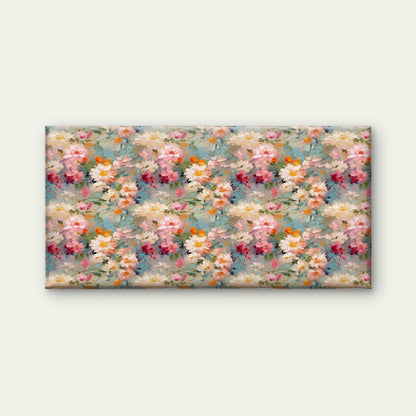 Vintage Wildflower Landscape Wall Art Canvas Office Home Room Framed 120x60cm