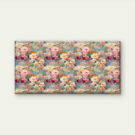 Vintage Wildflower Landscape Wall Art Canvas Office Home Room Framed 120x60cm