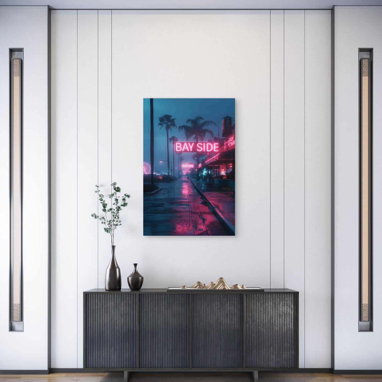 Miami Bayside 60x90cm Metal Print Ready to Hang