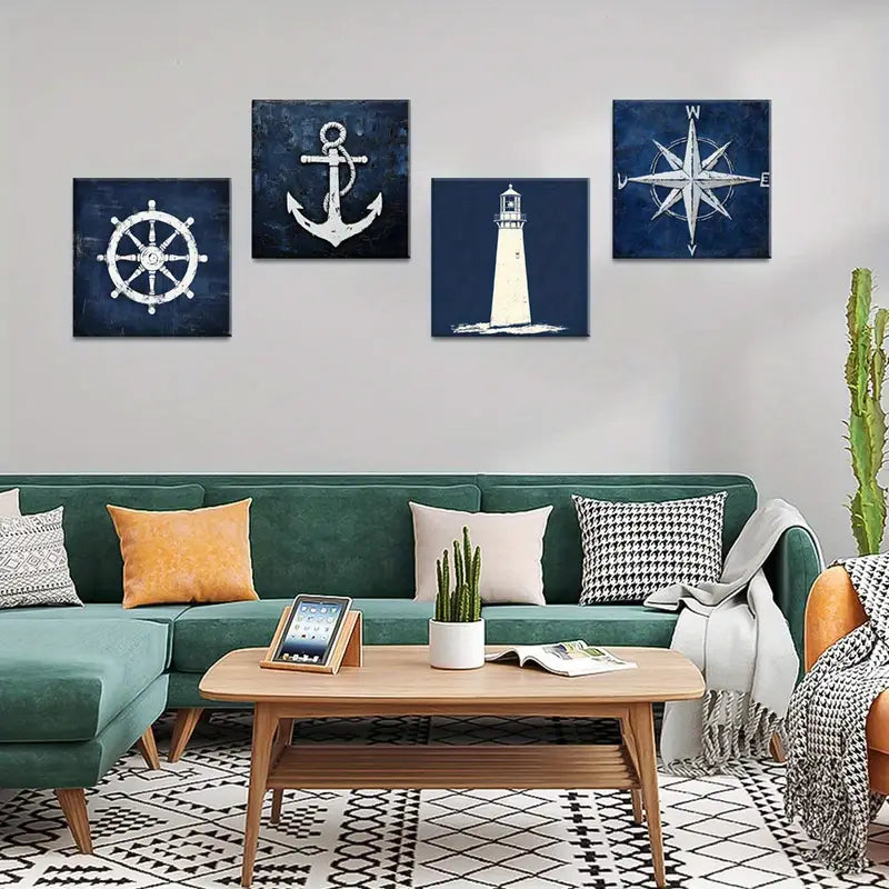 4pcs Lighthouse Canvas Print   Wall Art Canvas Framed