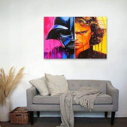 Sci-Fi Villain and Hero Tempered Glass Printing Wall Art Australian Made Quality