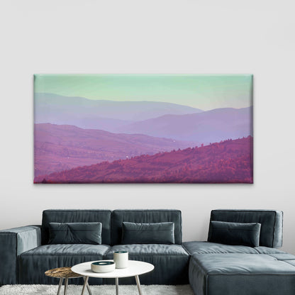 Sunset Over Carpathian Mountain Wall Art Canvas Office Home Room Framed 120x60cm