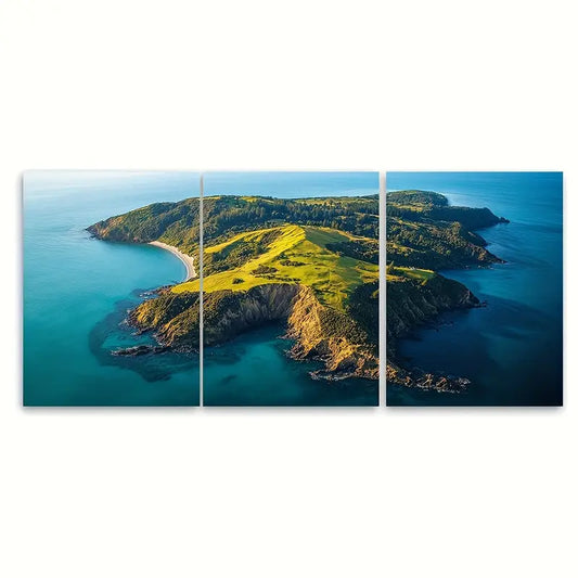 3pcs New Zealand Landscape Metal Print Ready to Hang Art