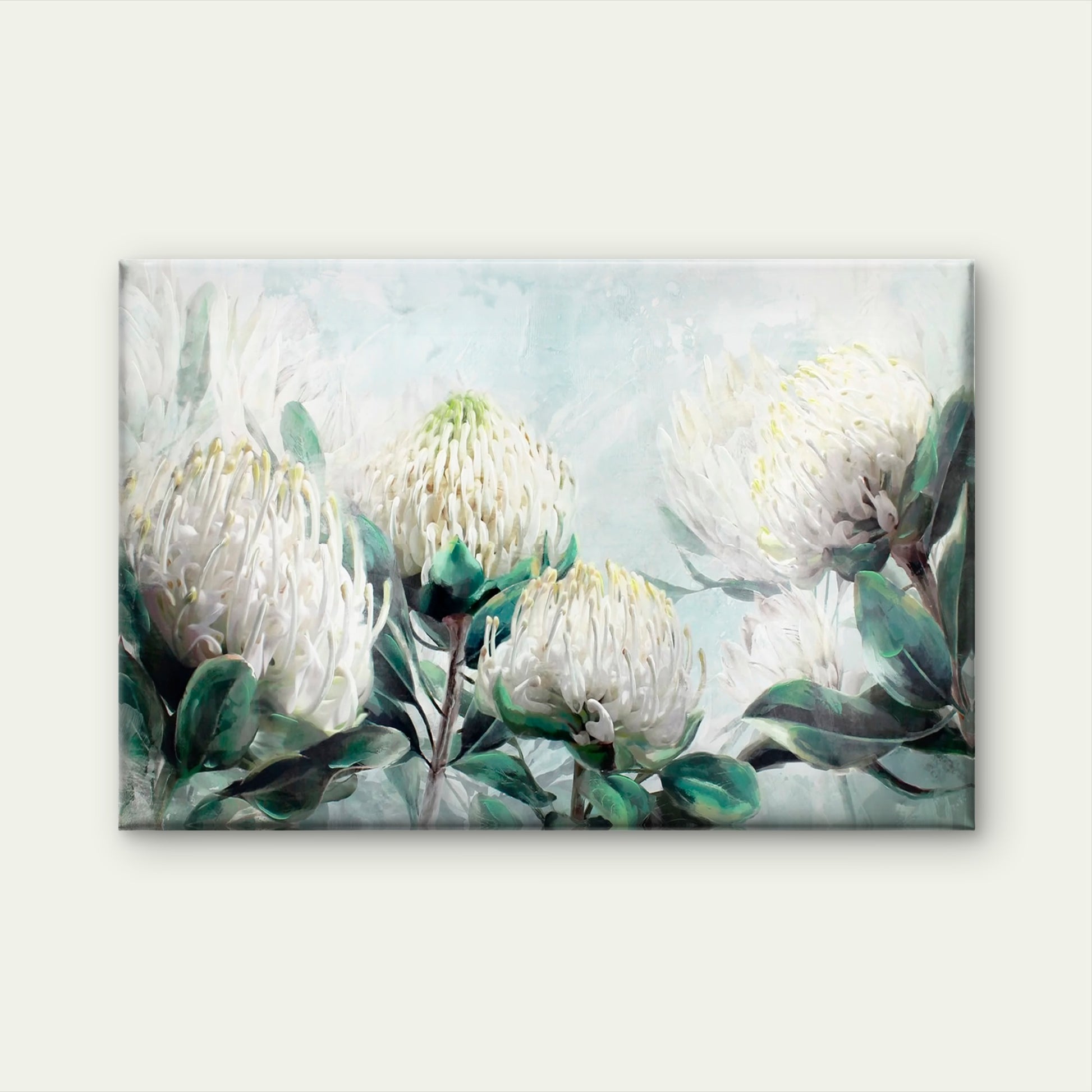 Neutral Color Protea Flowers Painting Wall Art Decor 100% Australian Made - Bella Home Decor