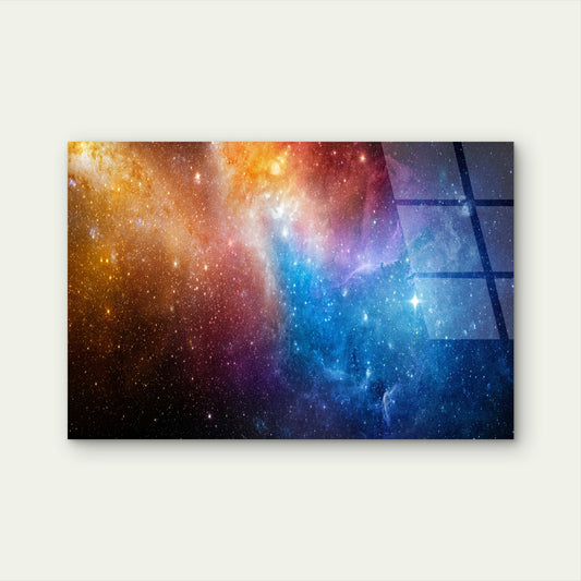 Cosmic Nebula Deep Space Galaxy Stars Acrylic Glass Printing Wall Art Australian Made Quality