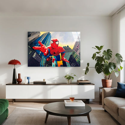 Comic Book Superhero Tempered Glass Printing Wall Art Australian Made Quality