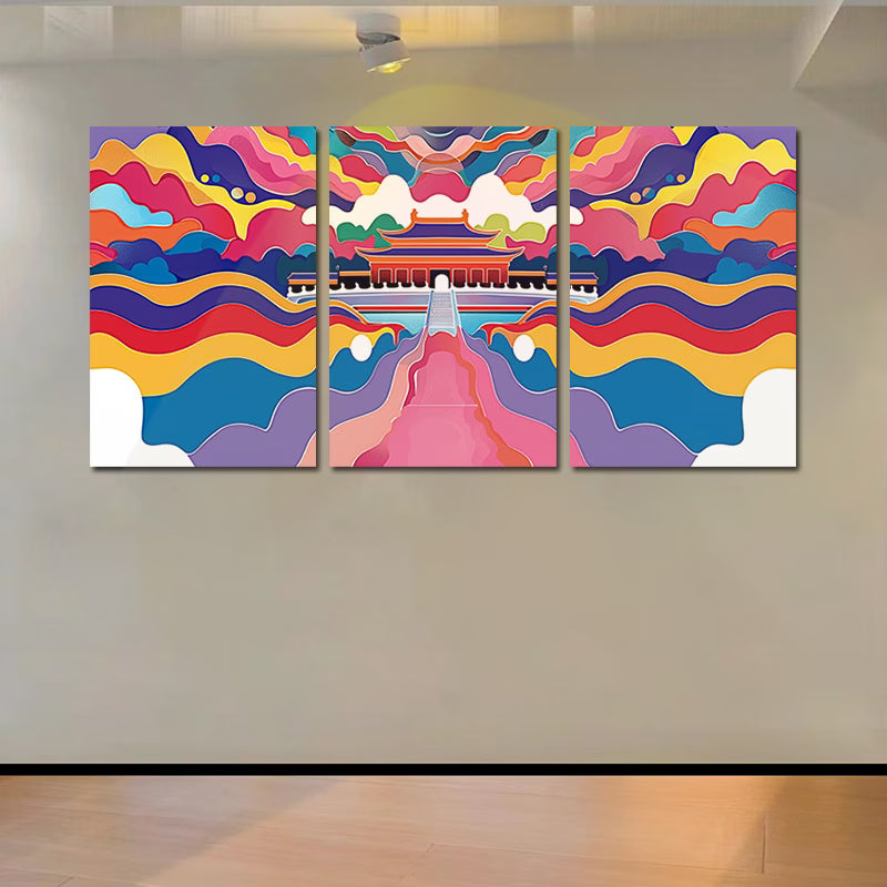 3pcs Chinese Style Illustration Wall Art Set Canvas Framed 40x60cm - High Quality Print 100% Australian Made Wall Canvas Ready to Hang - Bella Home Decor