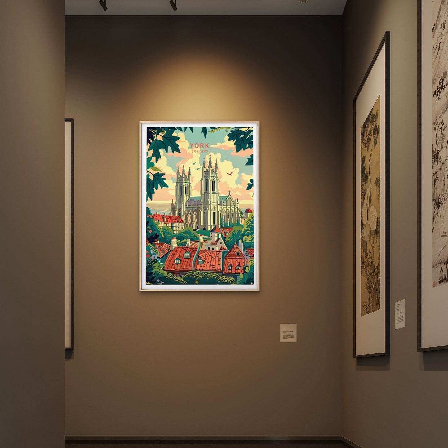York City in England, York Minster Art Travel Poster Print Wall Art - Bella Home Decor