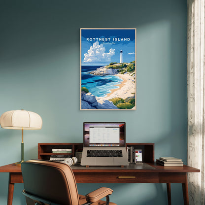 Featuring Rottnest Island Australia Travel Poster Print Wall Art - Bella Home Decor