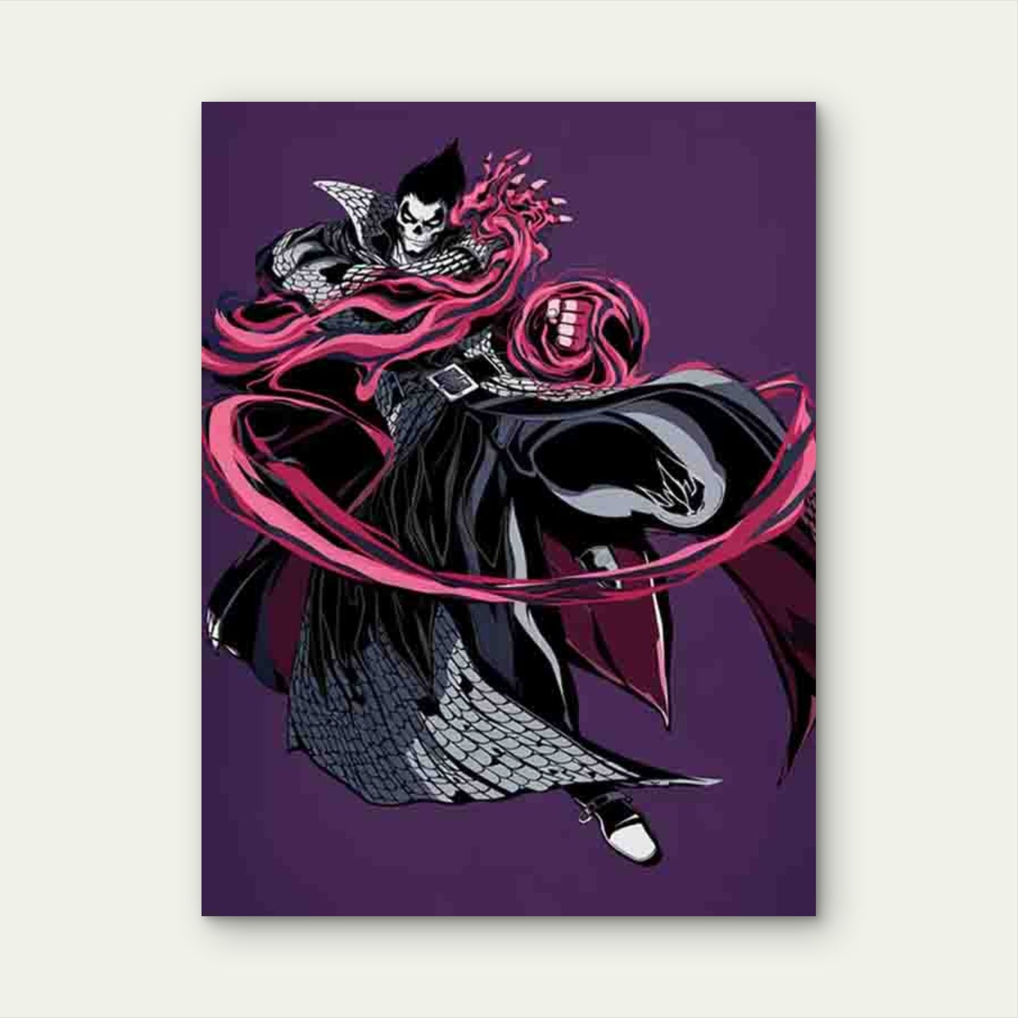 Dark Warrior Art Modern Retro 40x60cm Metal Print Ready to Hang - Bella Home Decor