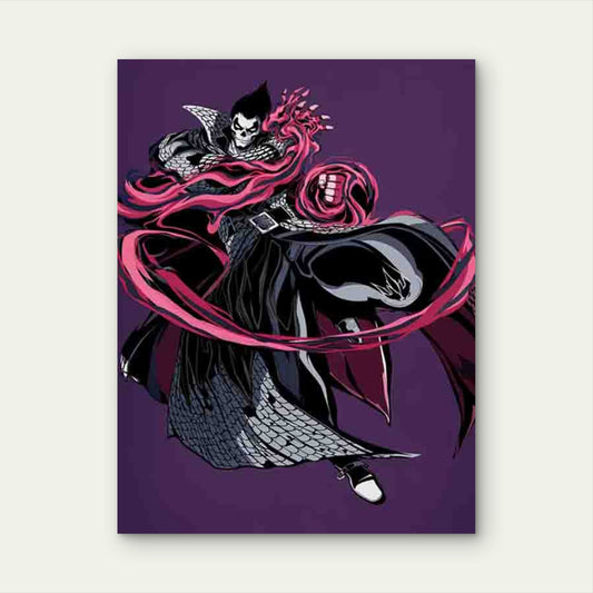 Dark Warrior Art Modern Retro 40x60cm Metal Print Ready to Hang