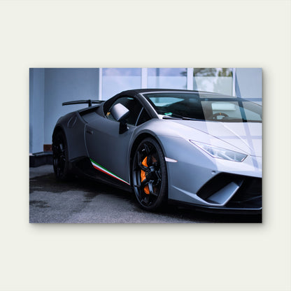 Lamborghini Huracan Supercar Sports Acrylic Glass Printing Wall Art Australian Made Quality