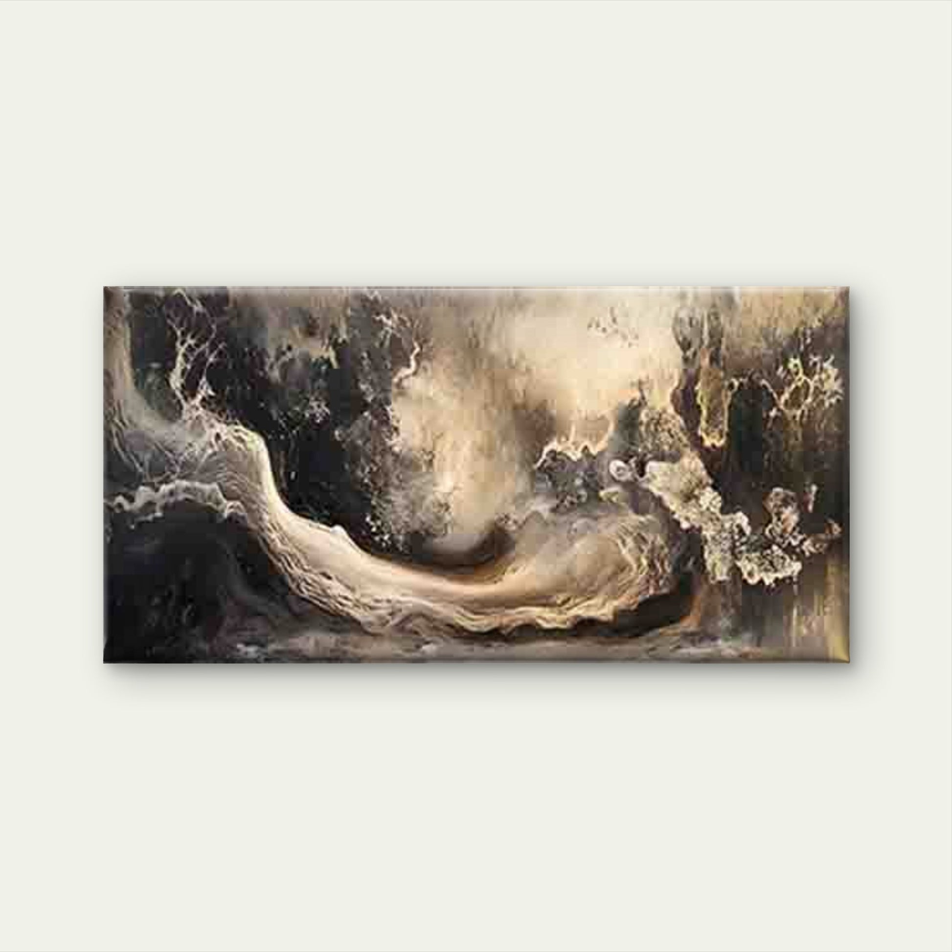 Pattern of Surging Ocean Waves Wall Art Canvas Office Home Room Framed 120x60cm - Bella Home Decor