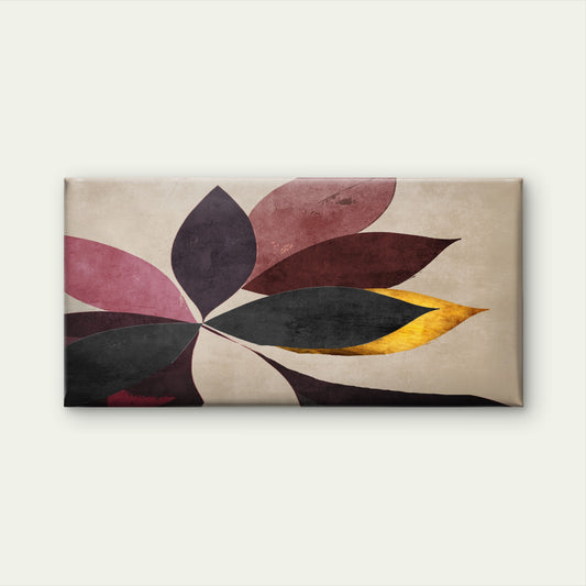 Abstract Boho Leaf Painting Wall Art Canvas Office Home Room Framed 120x60cm