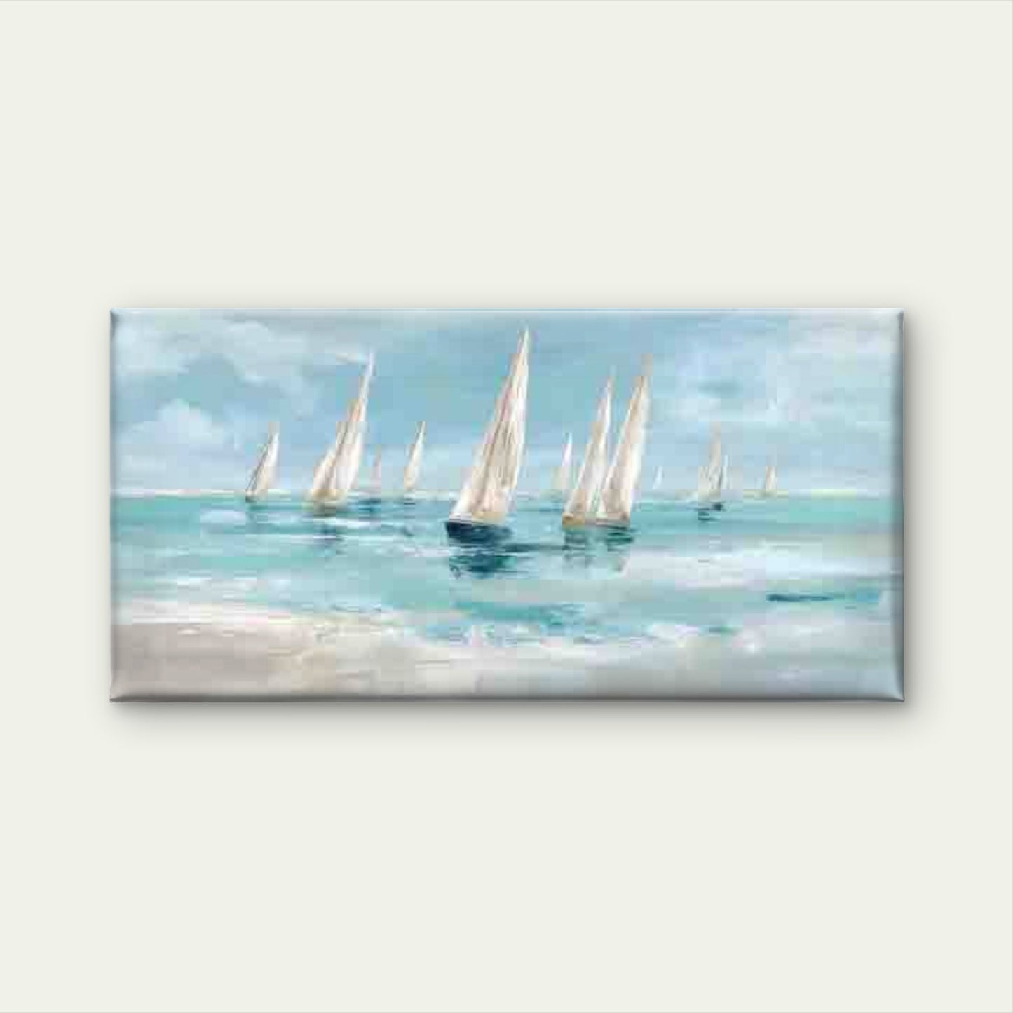 Nautical Sailing Boats Wall Art Canvas Office Home Room Framed 120x60cm