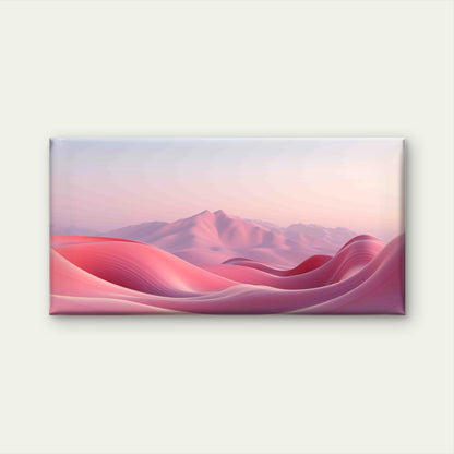 Pink Mountains at Sunset Wall Art Canvas Office Home Room Framed 120x60cm - Bella Home Decor