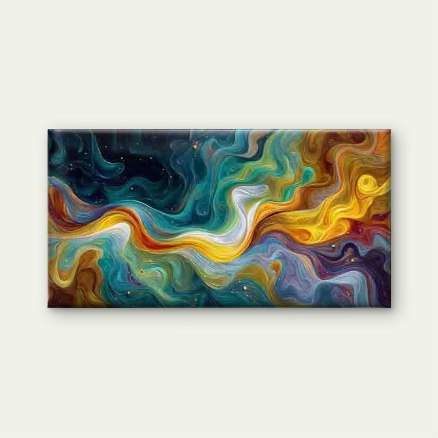 Colorful Abstract Swirling Wall Art Canvas Office Home Room Framed 120x60cm
