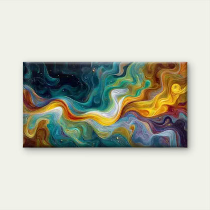 Colorful Abstract Swirling Wall Art Canvas Office Home Room Framed 120x60cm