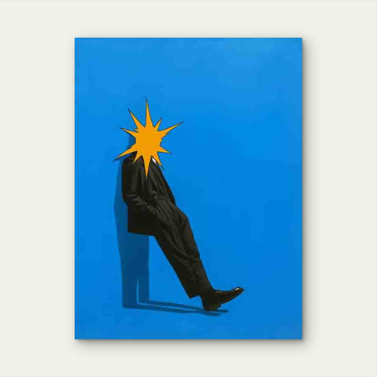 Abstract Star Figure 40x60cm Metal Print Ready to Hang