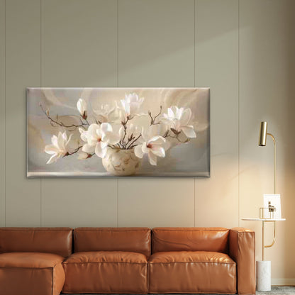 Elegant Bouquet Luxurious Vase Wall Art Canvas Office Home Room Framed 120x60cm