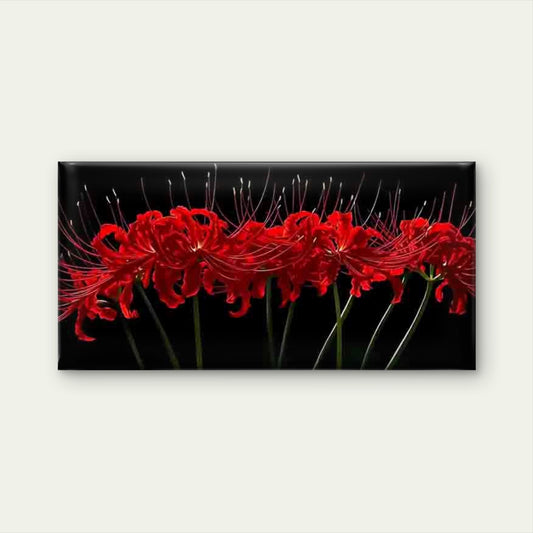 Featuring Red Blooms Wall Art Canvas Office Home Room Framed 120x60cm