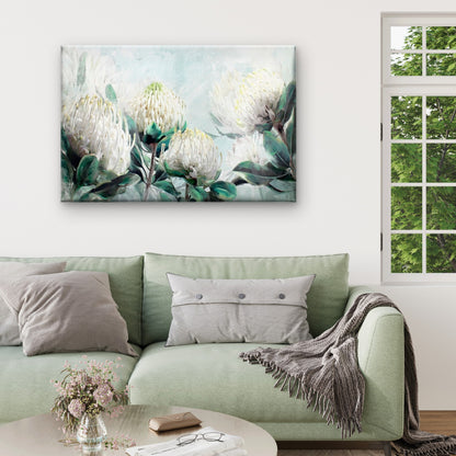 Neutral Color Protea Flowers Painting Wall Art Decor 100% Australian Made - Bella Home Decor