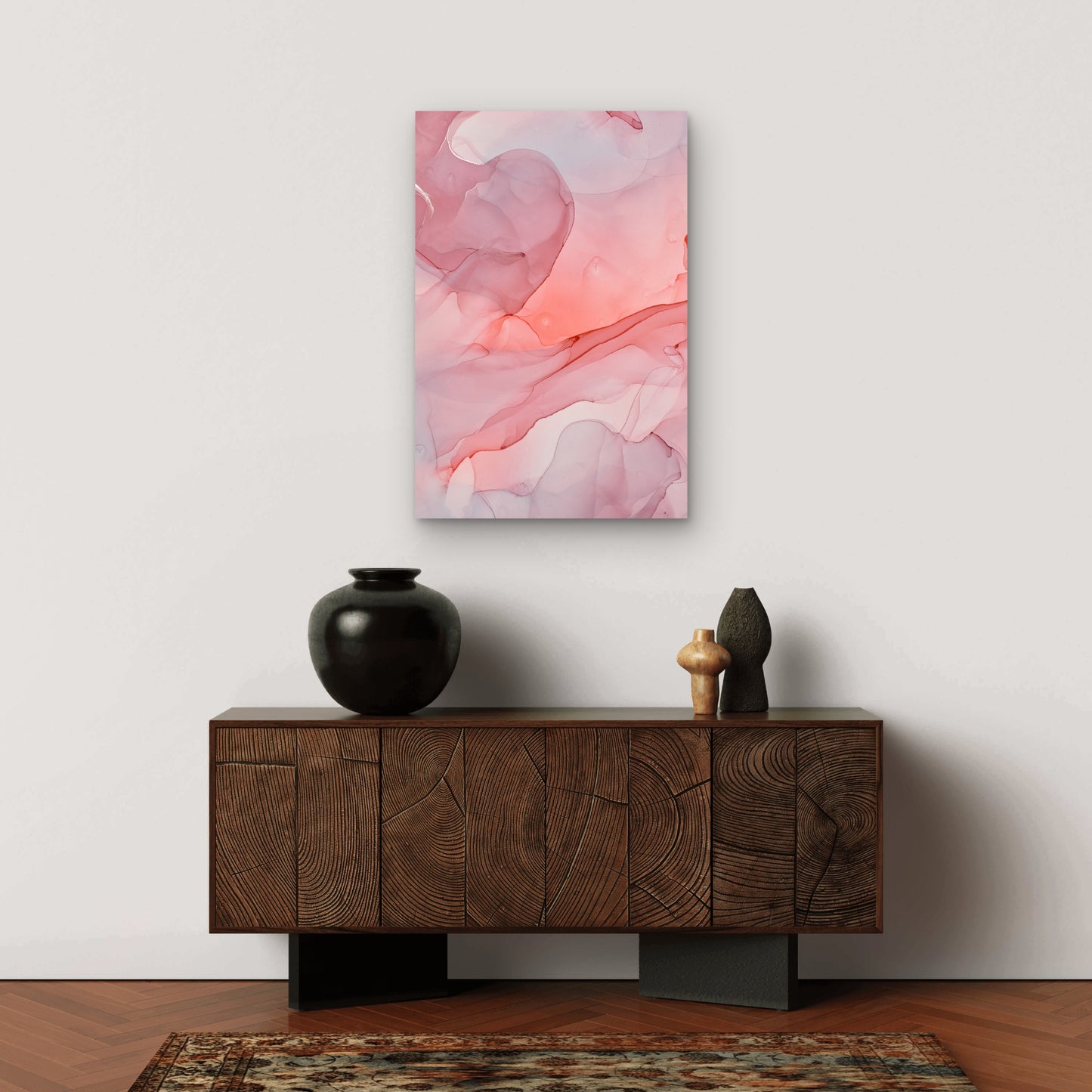 Pink Fiery Orange Purple Magenta Splash Wall 40x60cm Metal Print Ready to Hang