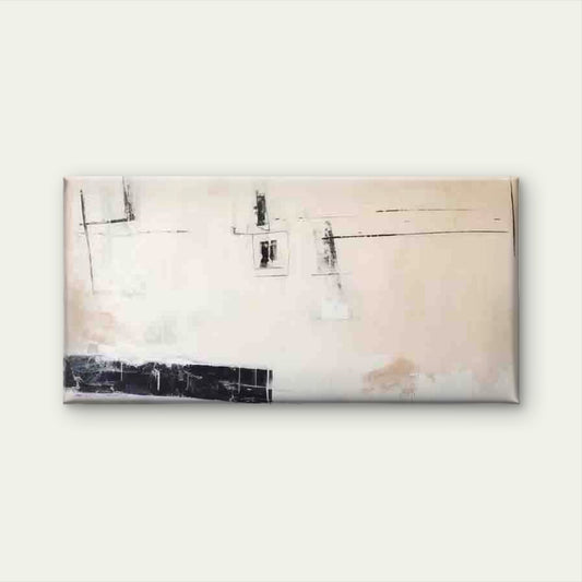 Minimalist Abstract Geometric Wall Art Canvas Office Home Room Framed 120x60cm