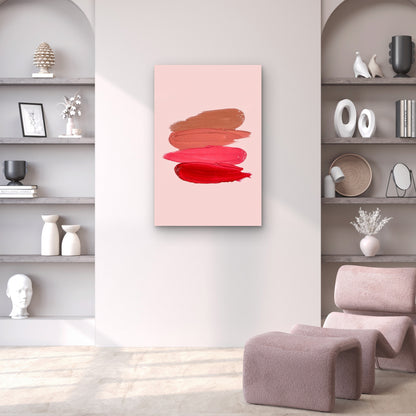 Swatches of Cosmetics Lip Products 60x90cm Metal Print Ready to Hang