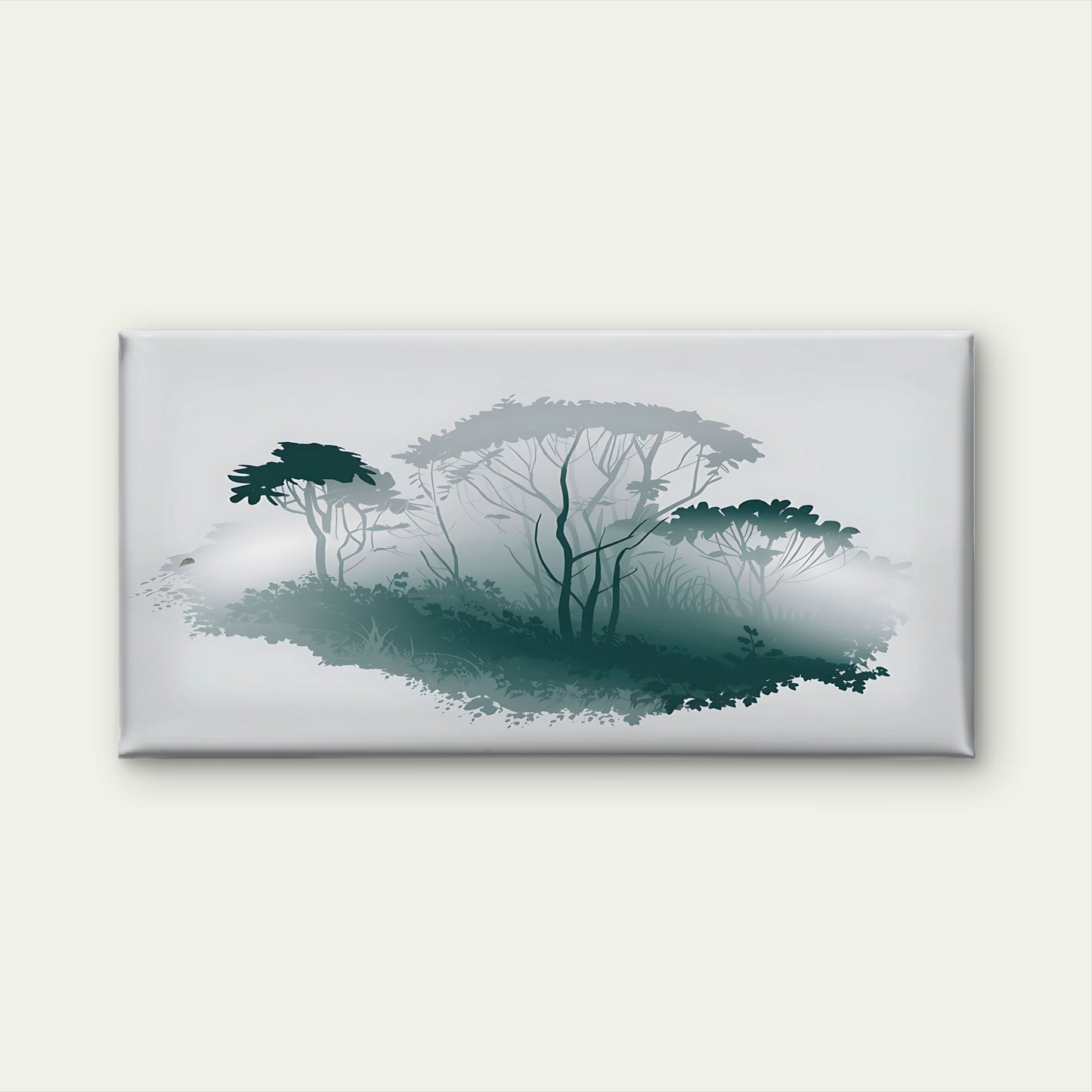 Misty Forest Morning Light Wall Art Canvas Office Home Room Framed 120x60cm