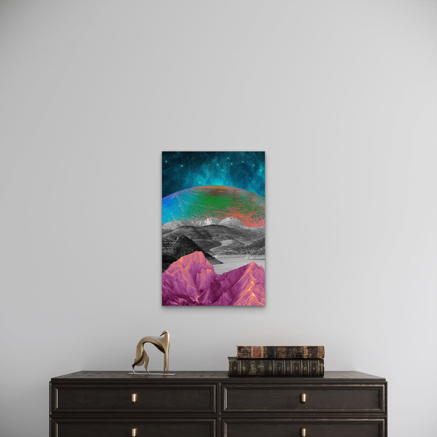 Surreal Landscape Composition 60x90cm Metal Print Ready to Hang