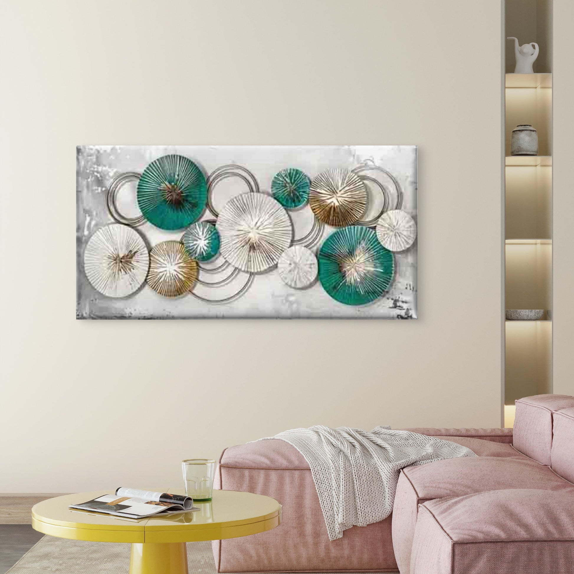 Minimalist Neutral Color Palett Wall Art Canvas Office Home Room Framed 120x60cm - Bella Home Decor