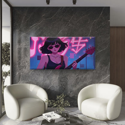 Electric Echoes Wall Art Canvas Office Home Room Framed 120x60cm - Bella Home Decor